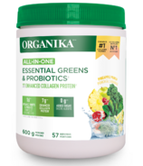 Organika All-In-One Essential Greens & Probiotiques Ananas Punch