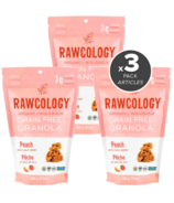 Rawcology Granola sans céréales, pêche et baie de goji, paquet de 3