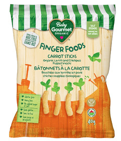 Baby Gourmet Finger Foods Carrot Sticks Lentil & Chickpea Puffs