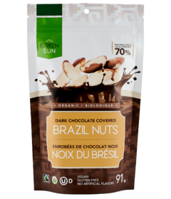 Green Sun Foods Dark Chocolate Covered Brazil Nuts