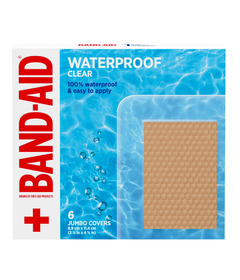 Band-Aid Waterproof Clear Adhesive Bandages Jumbo