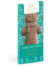 Galerie au Chocolat Milk Chocolate Gingerbread Man Shaped Bar