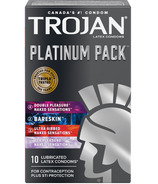 Trojan Platinum Pack Premium Collection de préservatifs en latex lubrifiés