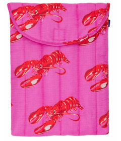 image of BAGGU Puffy Laptop Sleeve 16 Inches Pink Lobster with sku:320367
