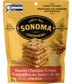 Sonoma Creamery Cheese Crisps Bacon Cheddar