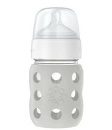 Lifefactory Wide Neck Glass Baby Bottle Stone Gray