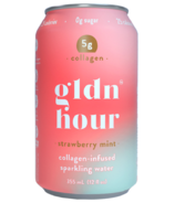 Gldn Hour Collagen Infused Sparkling Water Strawberry Mint