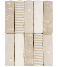 Just Born Washcloths Pack Tan