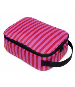 image of BAGGU Lunch Box Pink & Red Painted Stripe with sku:320333