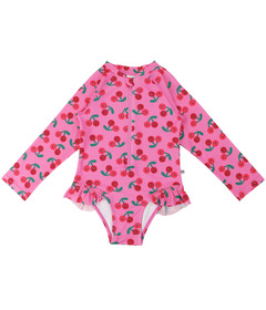 ZOOCCHINI Rashguard Ruffled Swimsuit Cherry