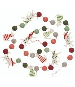 Jubilee By Danica Christmas Felt Garland Cats
