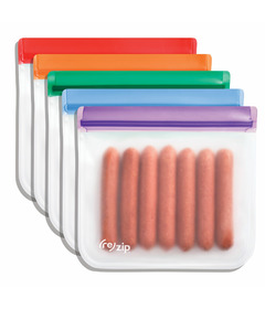 (re)zip Lay-Flat Reusable Snack Bag Set Multi Colour