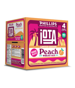 Phillips IOTA Peach Wheat Ale Non-Alcoholic Craft Beer