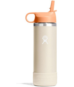 Hydro Flask Kids Wide Mouth Straw Cap and Boot Coconut