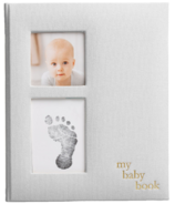 Pearhead Linen Babybook Ivory