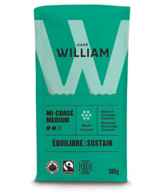 Cafe William SUSTAIN Organic Ground Coffee Medium Roast