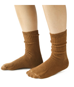 Okayok Dyed Cotton Socks Sepia