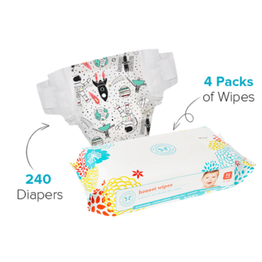 The Honest Company Space Travel Print Diapers & Wipes Bundle Size 2 The Honest Company Space Travel Print Diapers & Wipes Bundle Size 2
