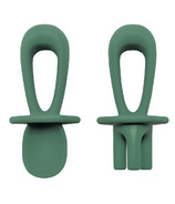 Tiny Twinkle Silicone Training Utensils Olive Green