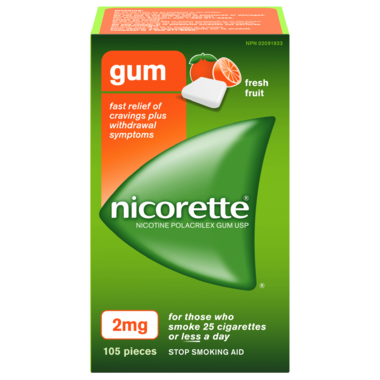 NICORETTE Gum Fresh Fruit 2mg NICORETTE Gum Fresh Fruit 2mg