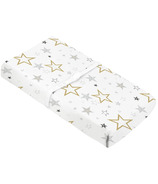 Kushies Percale Changing Pad Cover With Slits For Straps Golden Star