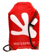 Geckbrands Waterproof Drawstring Backpack Red & White