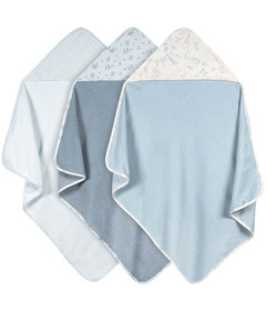 Just Born Hooded Towels Pack Blue