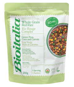 Bioitalia Whole Grain Red Rice with Green Peas, Corn and Carrots