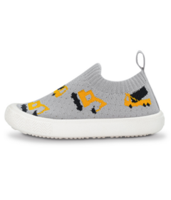 Jan & Jul Graphic Knit Shoes Grey Construction