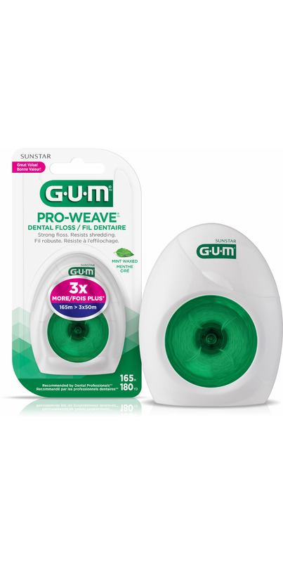 Buy GUM Pro-Weave Dental String Floss Mint Waxed Dark Green at Well.ca ...