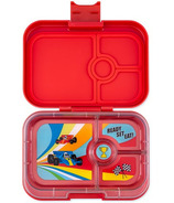 Yumbox Panino 4 Compartment Roar Red with Race Cars Tray