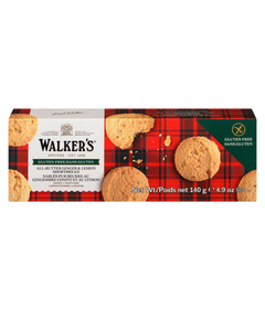 Walker's Gluten Free Ginger & Lemon Shortbread Cookies 