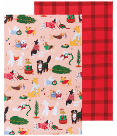 Chiens de Noël en torchon de Noël Jubilee By Danica
