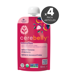 Cerebelly Organic Spinach Banana Strawberry Smoothie Bundle