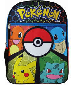 Bioworld Kids Backpack Pokemon Generation 1 Characters Pokeball