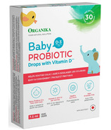 Organika gouttes probiotiques avec vitamine D pour bébés