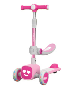 PlaSmart Scoojie Scooter with Seat Pink