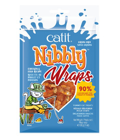 Catit Nibbly Wraps Cat Treats Chicken & Fish
