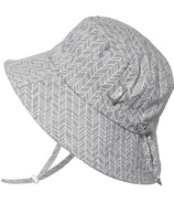Jan & Jul Cotton Bucket Hat Grey Herringbone