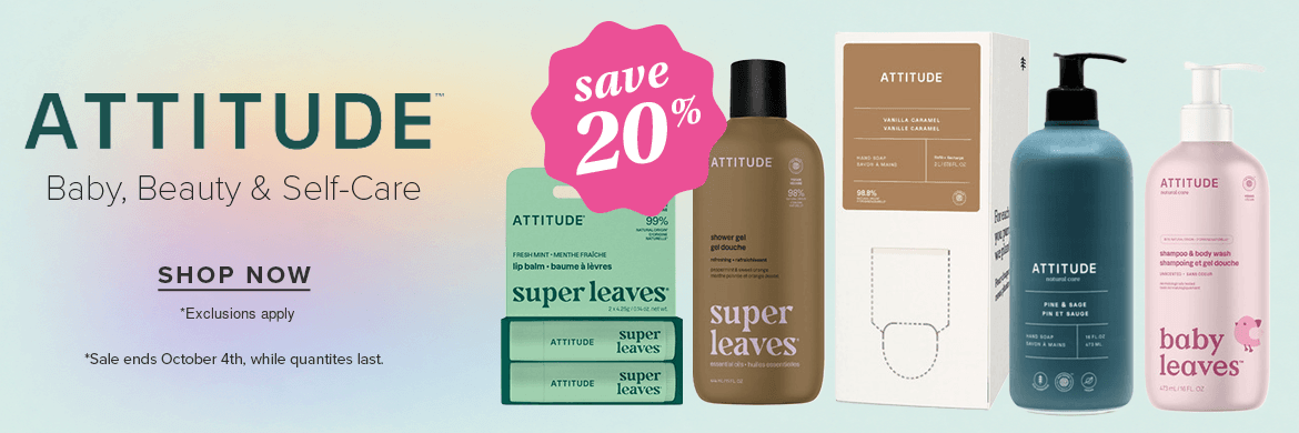 Save 20% on ATTITUDE Baby, Beauty & Self-Care