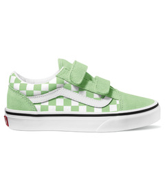 Vans Kids Old Skool V Shoe Color Theory Checkerboard Pistachio Green