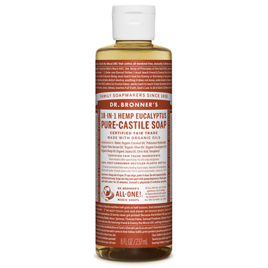 Dr. Bronner\'s Organic Pure Castile Liquid Soap Eucalyptus 8 Oz Dr. Bronner\'s Organic Pure Castile Liquid Soap Eucalyptus 8 Oz