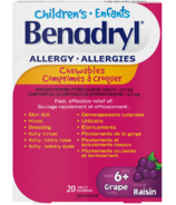 Benadryl Children's Allergy Symptom Relief Chewables Grape