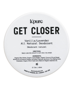 K'Pure Naturals Get Closer Deodorant Vanilla Lavender