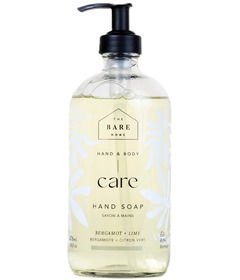 image of The Bare Home Hand Soap Glass Bottle Bergamot + Lime with sku:190775