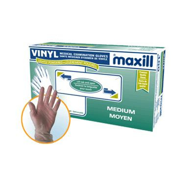 Maxill Vinyl Lightly Powdered Gloves Maxill Vinyl Lightly Powdered Gloves