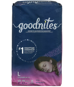 Huggies GoodNites Youth Pants For Girls Jumbo Pack