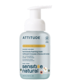 ATTITUDE Sensitive Natural Baby 2-in-1 Foaming Wash Unscented