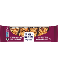 Taste of Nature Organic Snack Bar Dark Chocolate Salted Caramel 
