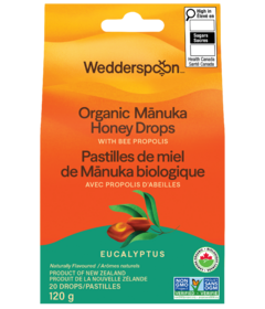 Wedderspoon Organic Manuka Honey Drops Eucalyptus